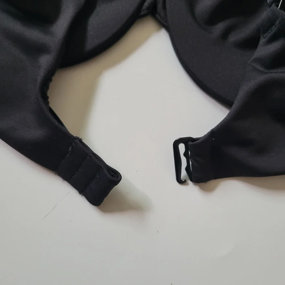 Skims Full Coverage Bikini Top‎ 4 B Cup Black Underwire Recycled Swim Beachy